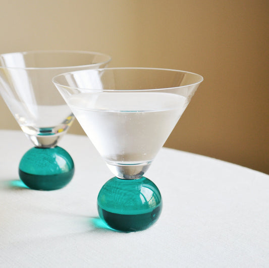 Set van Twee Cocktailglazen - Groen
