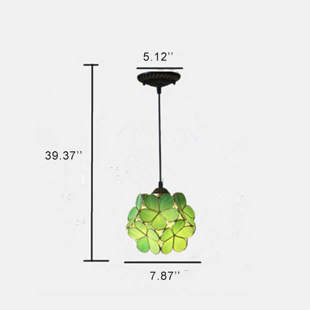 Bloemenlamp met Glaskunst