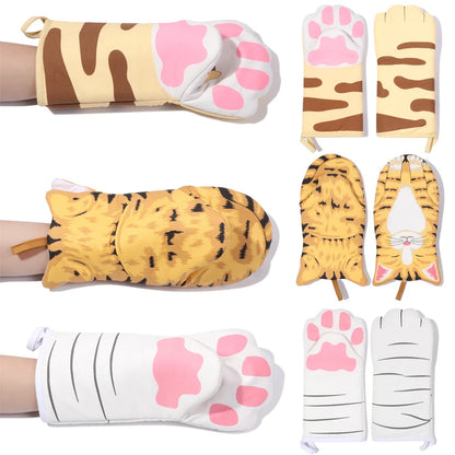 1pc Cat Paw ovenwanten anti-slip hittebestendig