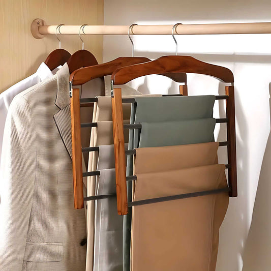 Massief Houten Broekengarderoberek Organizer