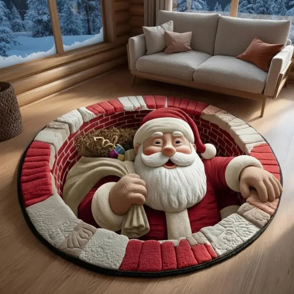 Kerstman Welkom Deurmat Rond Gezellig