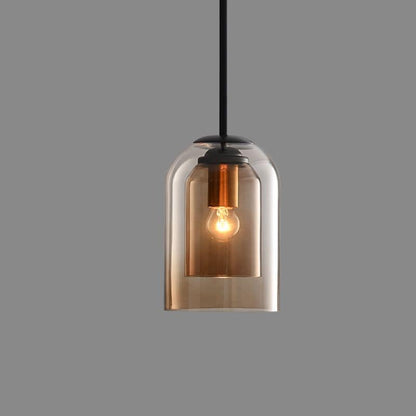 Dubbellaagse Glazen Hanglamp