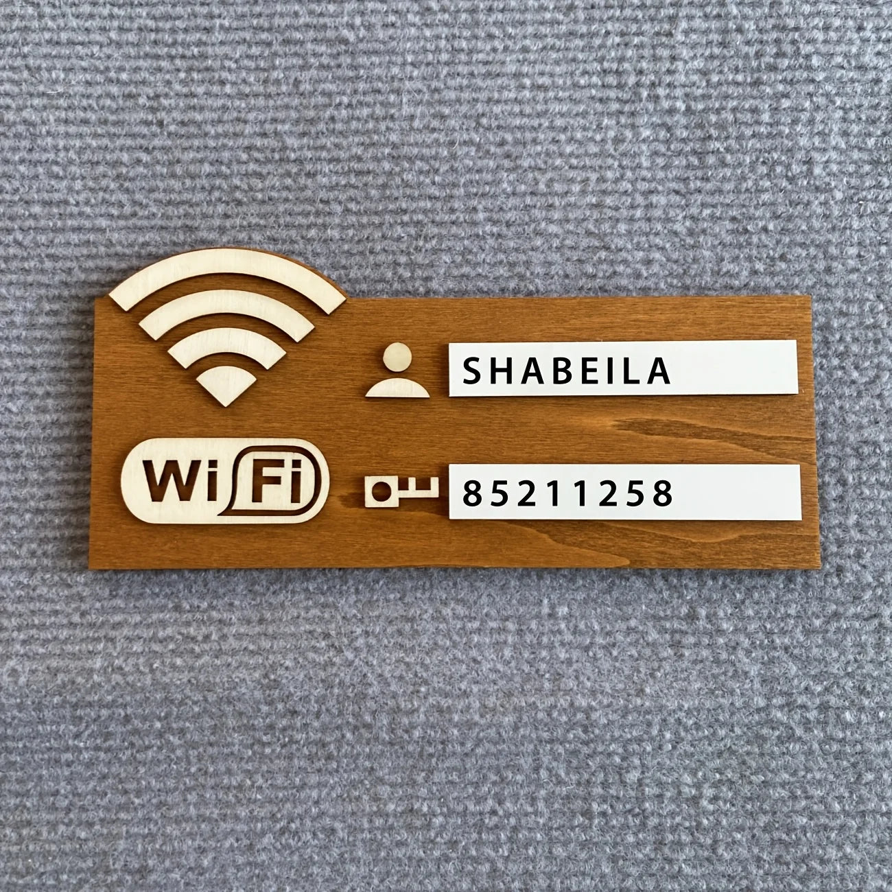 Rustiek Houten WiFi Wachtwoord Bord