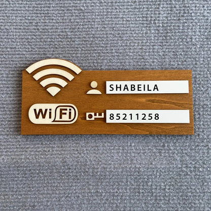 Rustiek Houten WiFi Wachtwoord Bord