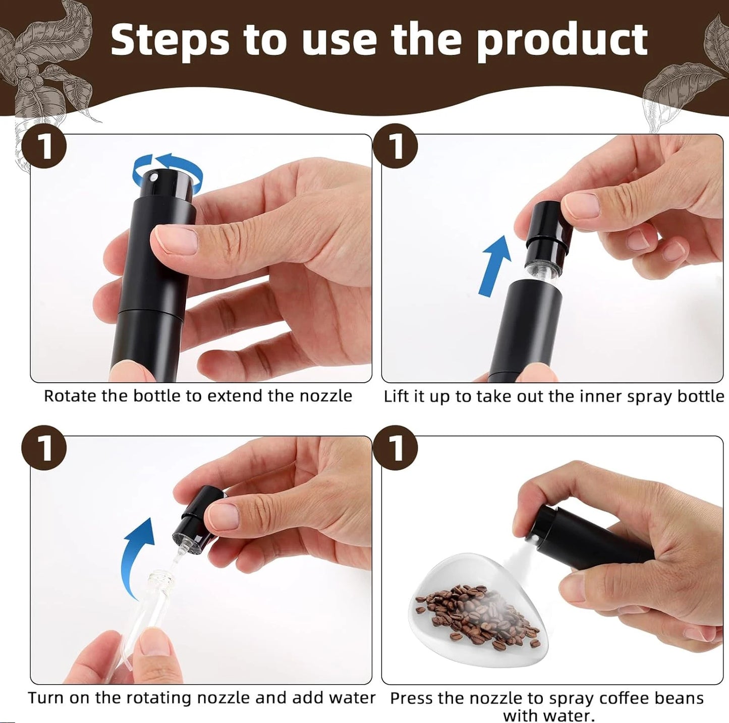 Houten Koffie Barista Set Doser Spray