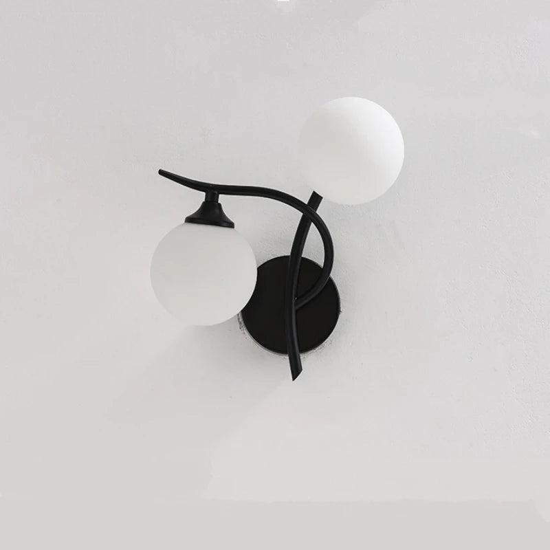 Zwart en Goud Bolvormige Wandlamp