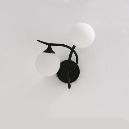 Zwart en Goud Bolvormige Wandlamp