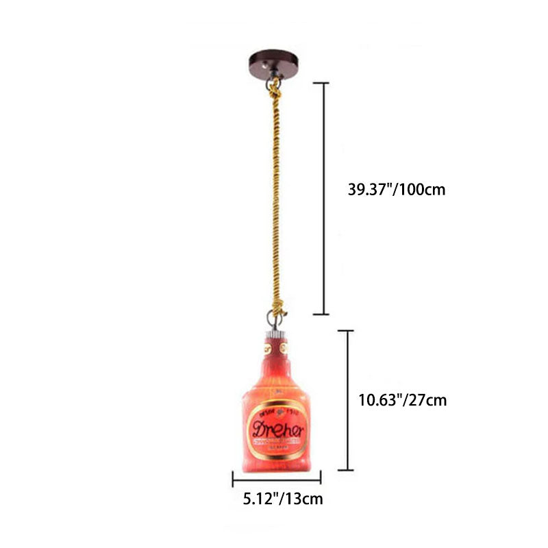 Kleurrijke Hanglamp Fles Design