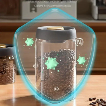 Zwarte Deksel Koffie Bonen Pot