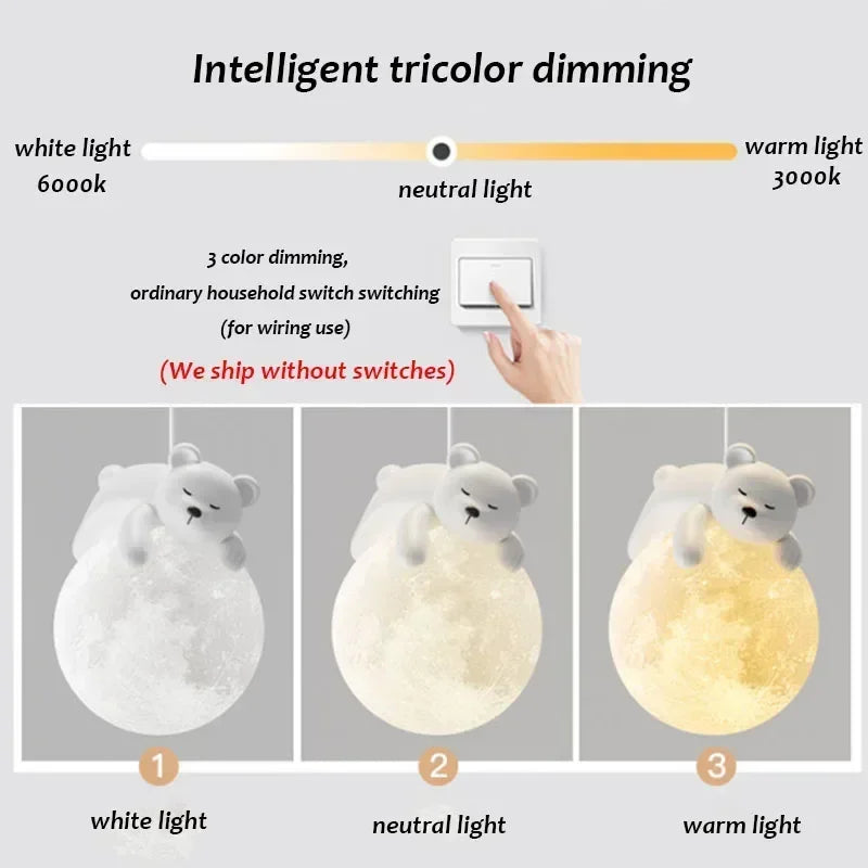 Kinderkamer Hanglamp Little Bear en Rabbit