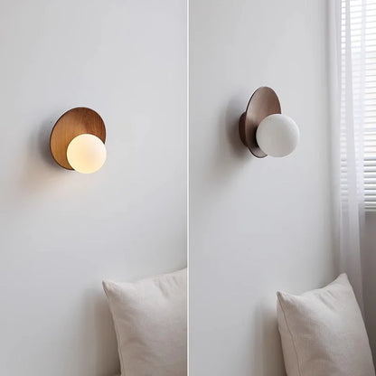 Walnoot Wandlamp Sfeerlicht