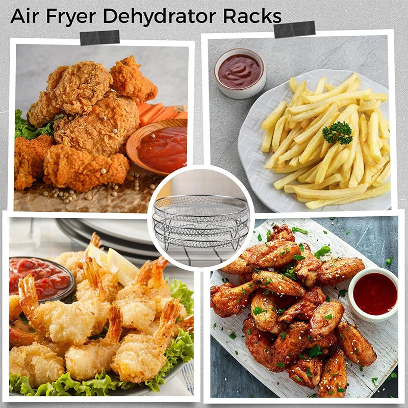 3 stuks Stapelbare Airfryer Grills