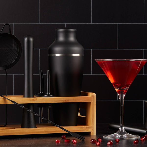 Stijlvolle Matzwarte Cocktail Shaker Set