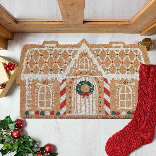 Gingerbread Huis Welkommat Voor De Deur