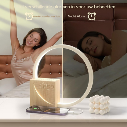 Touch Control Wekker Tafellamp