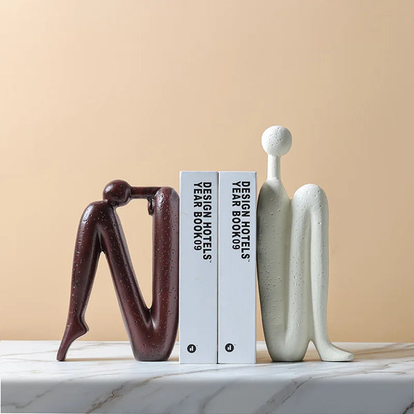 Abstracte Boekensteun sculpturen Keramische Boekensteunen Handwerk