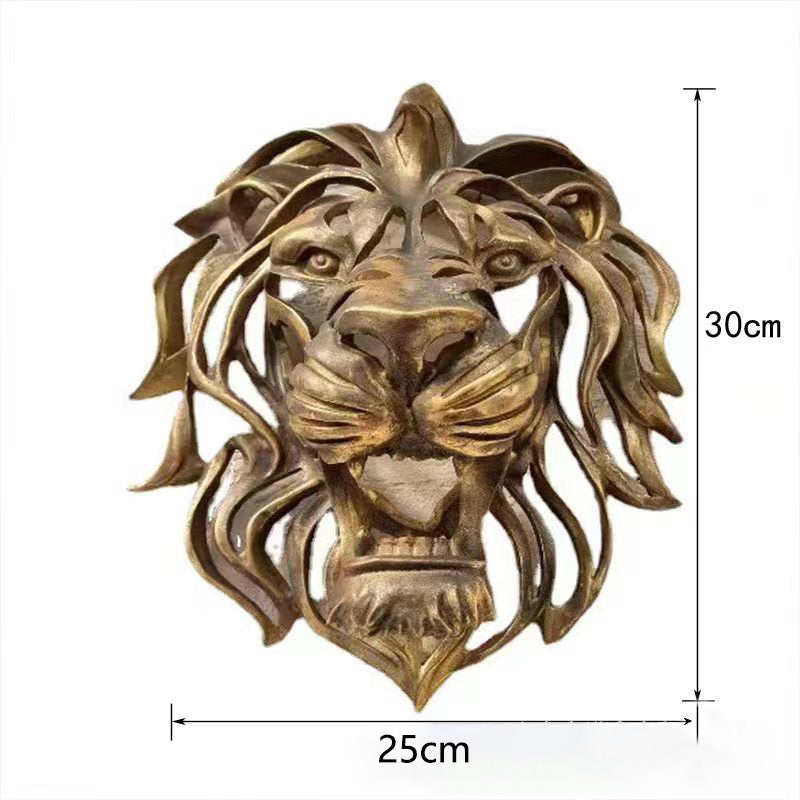 Gouden Leeuwenkop Muurdecoratie