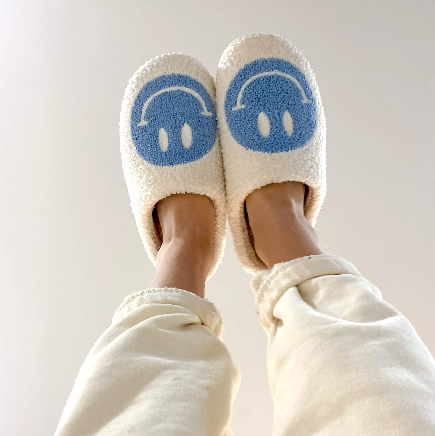Smiley Gelukkig Gezicht Katoenen Pantoffels Schoenen Antislip