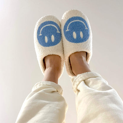 Smiley Gelukkig Gezicht Katoenen Pantoffels Schoenen Antislip