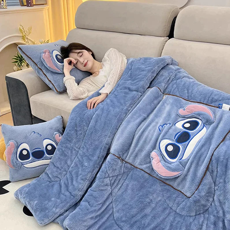 Stitch KnuffelPlaid en Kussenset