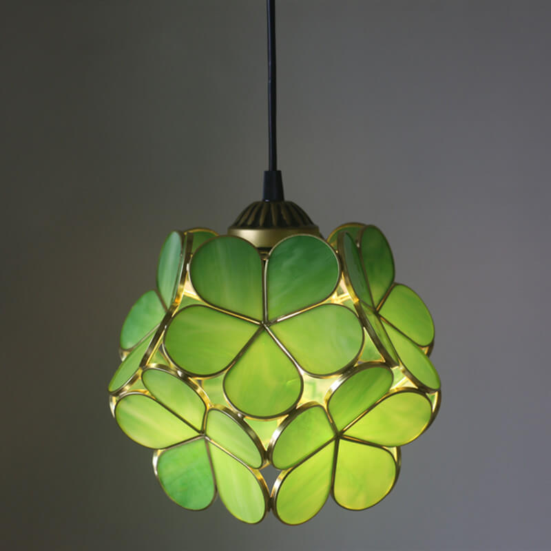 Bloemenlamp met Glaskunst