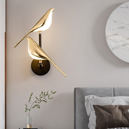 Gouden Vogel LED Wandlamp