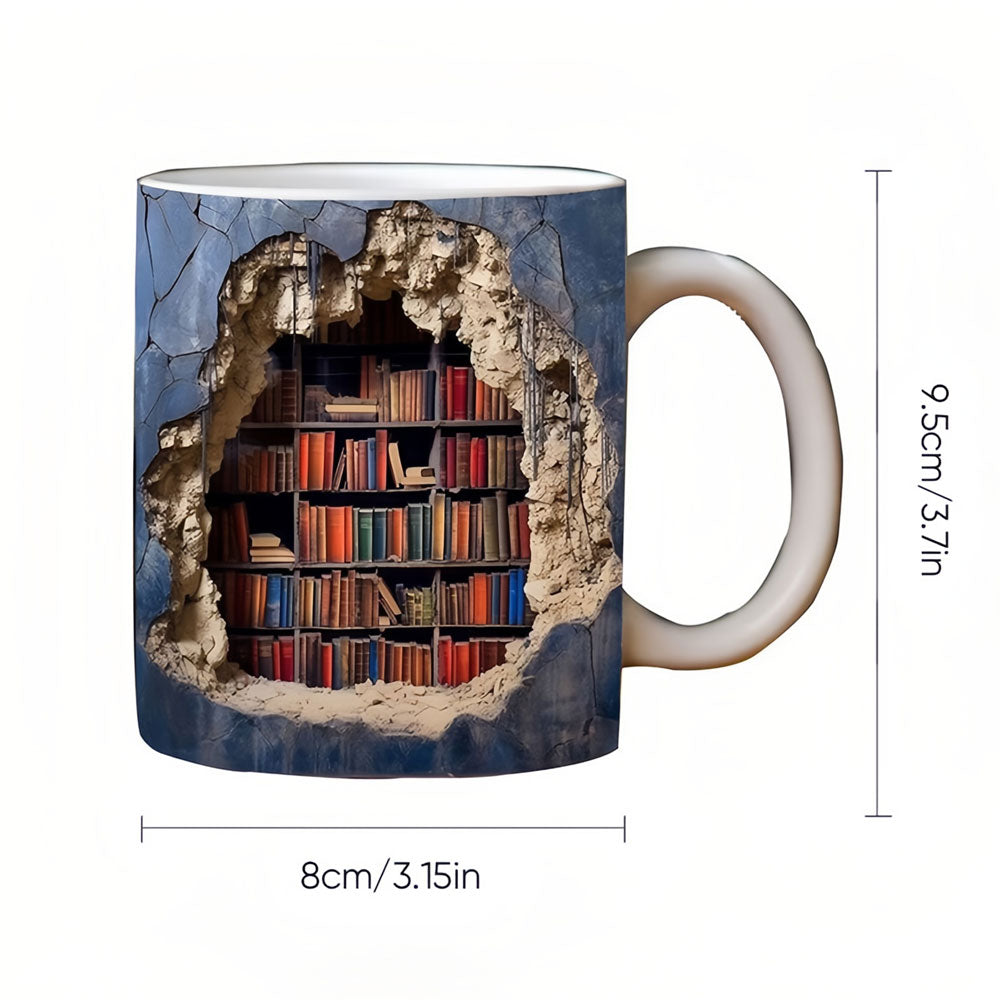 3D Boekenplank Ceramic Mok