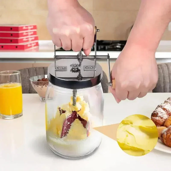 Ambachtelijke Mason Jar Boterchurner Met Peddels