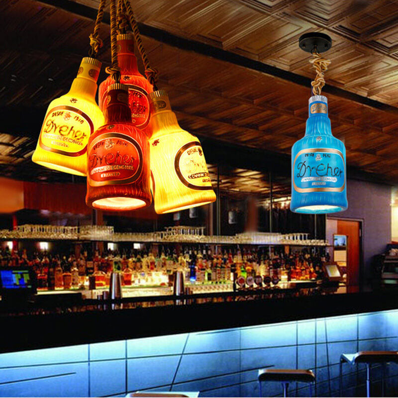 Kleurrijke Hanglamp Fles Design