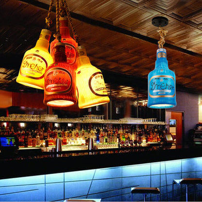 Kleurrijke Hanglamp Fles Design