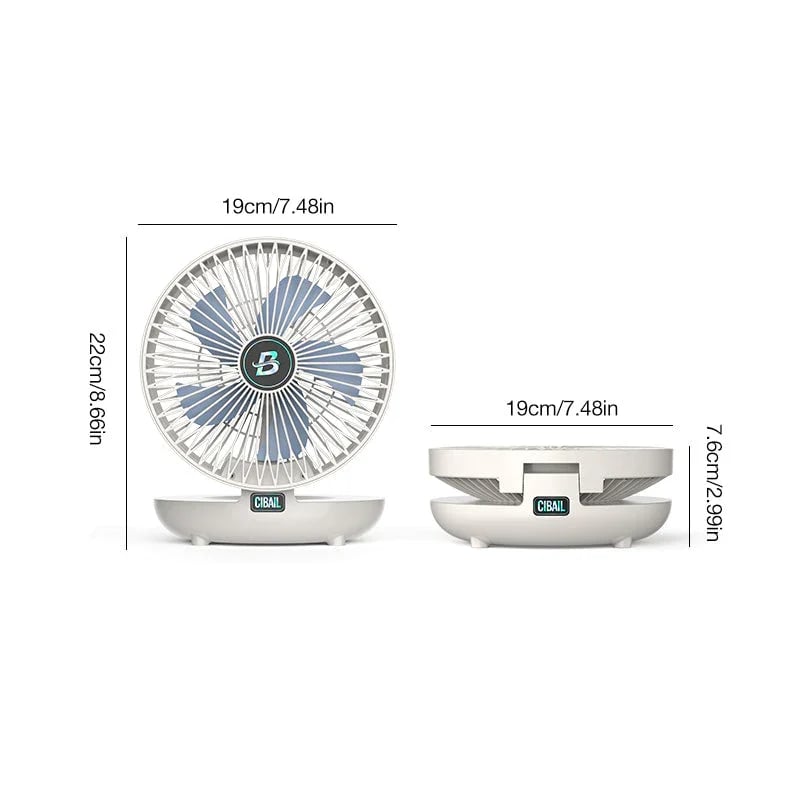 90° Foldable Fan Rechargeable