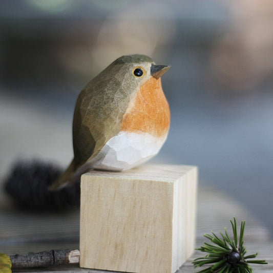 Charmante Houten Vogelfiguren