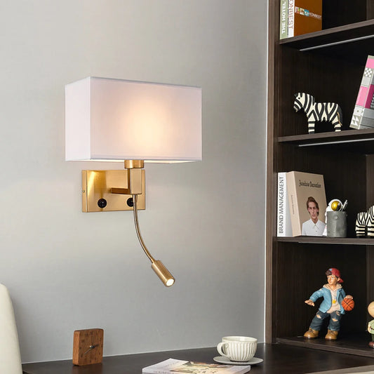 Stoffen Lampenkap Wandlamp E27 LED Wandlamp Met spots