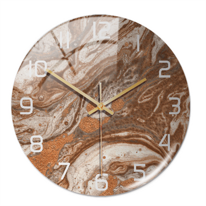 Ronde Marmeren Wandklok