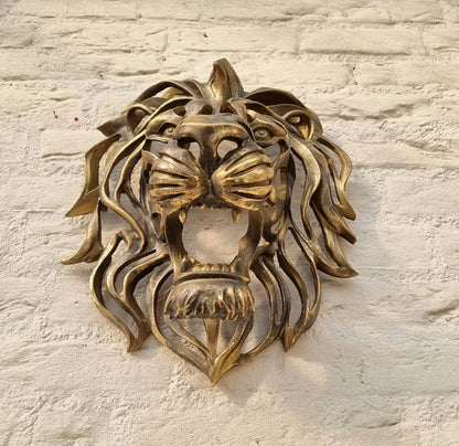 Gouden Leeuwenkop Muurdecoratie