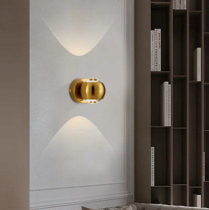 Messing LED Wandlamp