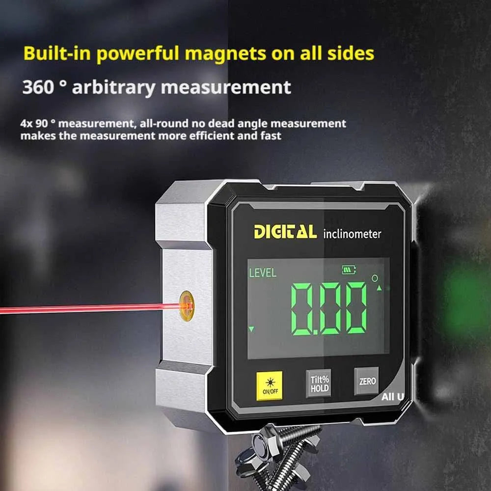4-zijdige Magnetische Angle Finder met Laser Elektronische Gradenboog
