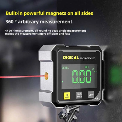 4-zijdige Magnetische Angle Finder met Laser Elektronische Gradenboog
