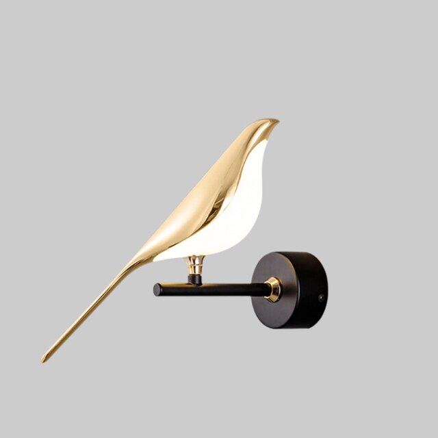 Gouden Vogel LED Wandlamp