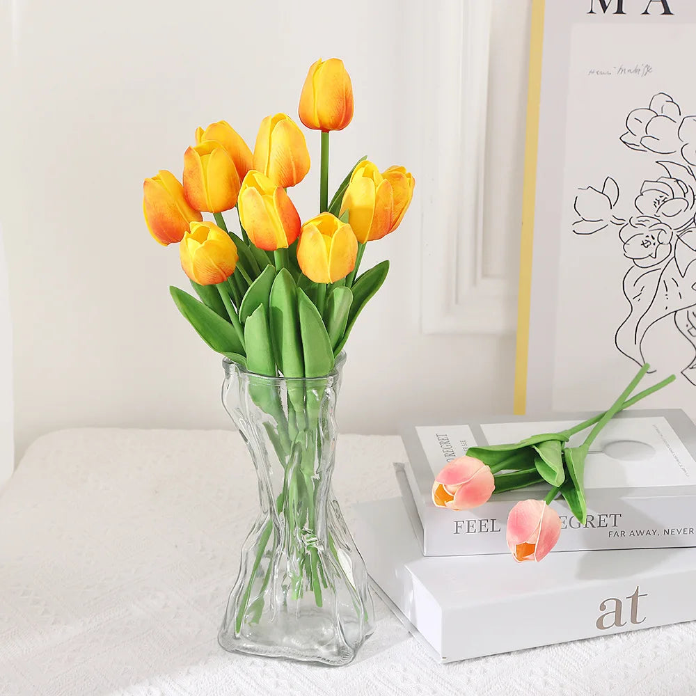 Levendige Tulpen Kunstbloemen Bosje