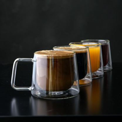 Dubbelwandige Glazen Koffiemok