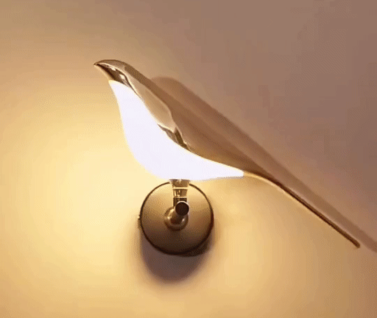 Gouden Vogel LED Wandlamp