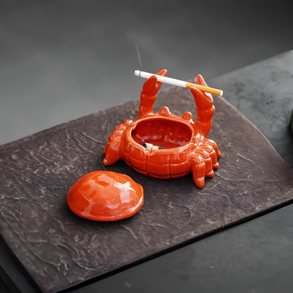 Leuke Krab Asbak met Deksel