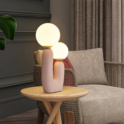 Dubbelglas Tafellamp Zachte Kleuren
