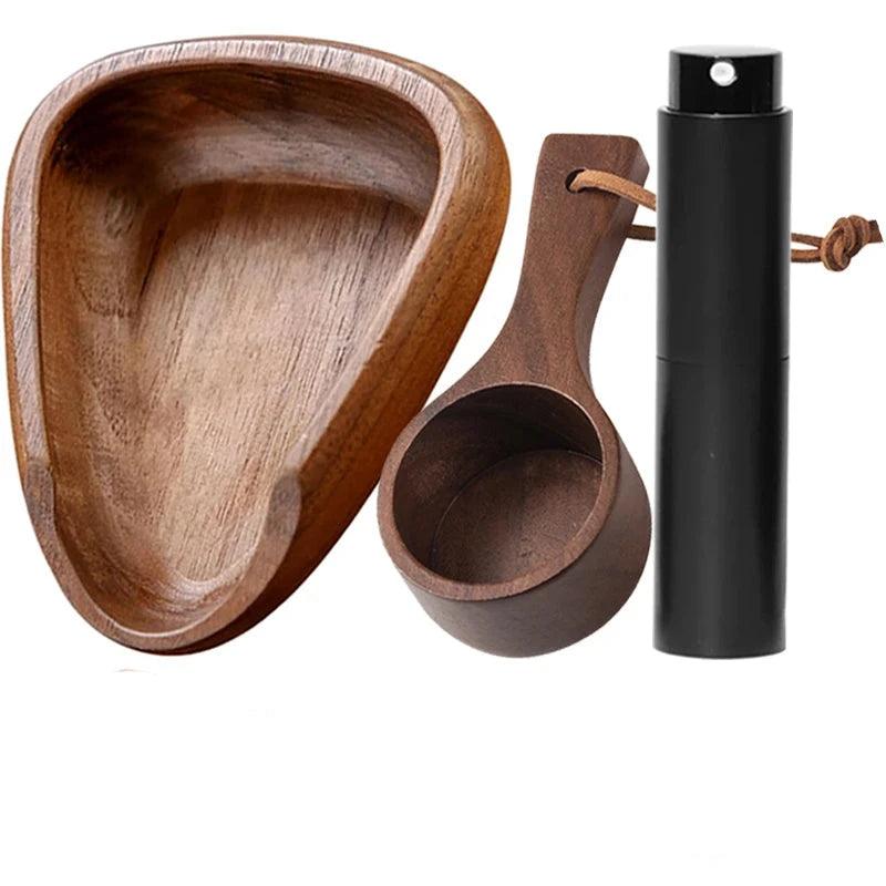 Houten Koffie Barista Set Doser Spray