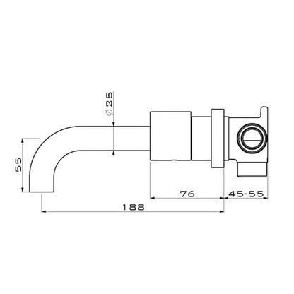 Warm- en Koudwaterkraan voor Wandmontage in de Badkamer
