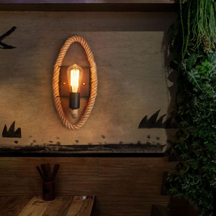 Stoere Touw Wandlamp
