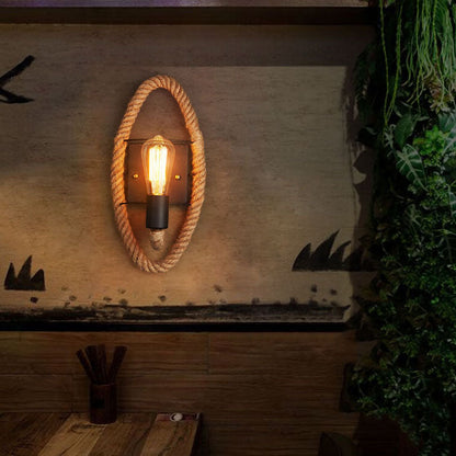 Stoere Touw Wandlamp
