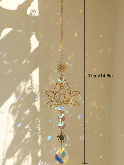 Gouden Lotus Zonvanger Crystal Sieraad