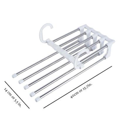 Multifunctioneel opbergrek verstelbare broekenhanger 5-in-1
